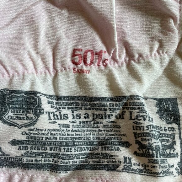 COPY - Levis 501 skinny pink acid wash jeans size 26 - Picture 7 of 7